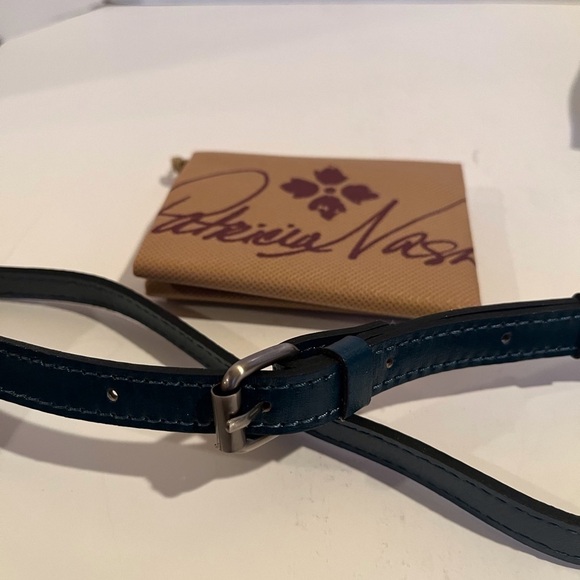 NWT Patricia Nash Leather Rocca Saddle Blue Coral Crossbody Bag - Picture 9 of 13